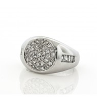 Men's Pave and Channel Set Baguettes Ring